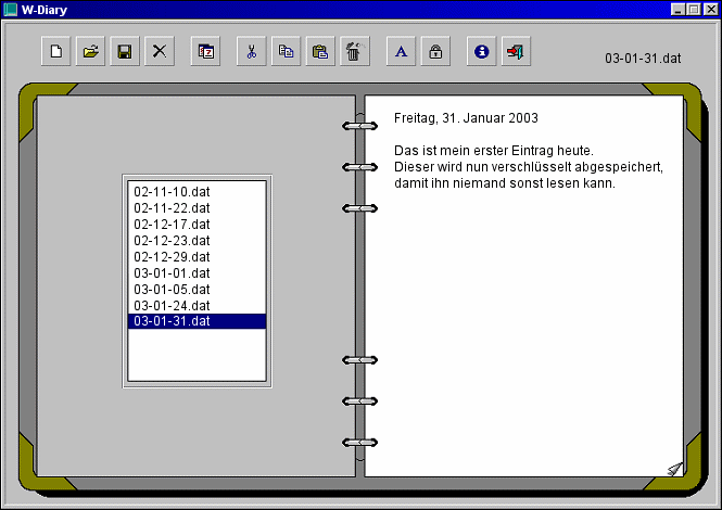 Tagebuch-Software W-Diary